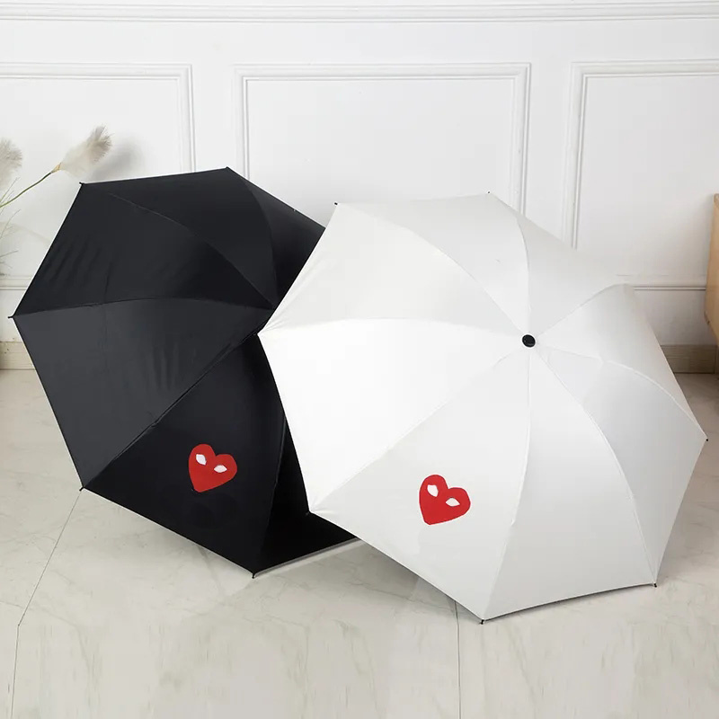 

Designers Brand Classic Automatic Umbrellas Fashion Love Sunny And Rainy Umbrella Women Men Folding Transparent Sunshade Umbrellas Parasol, As pics