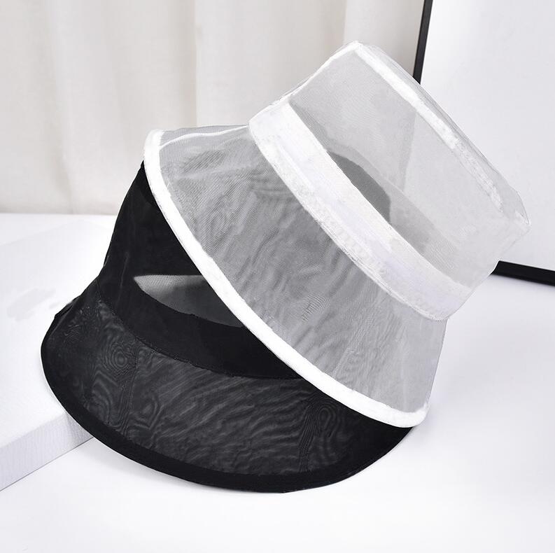 

3Colors Summer Breathable Net Yarn Embroidery Wide Brim Hats Fashion Charm Women Designer Letters Print Casual Sport Sunshade Sun Prevent Bucket Hat for Ladies, Khaki