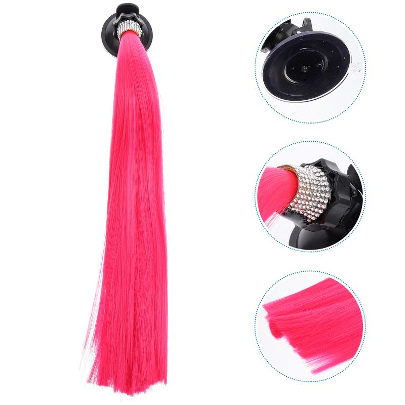 

Motorcycle Helmets Durable Helmet Decoration Decor Accessories Wig Detachable Dreadlocks Trim With DrillMotorcycle, Red