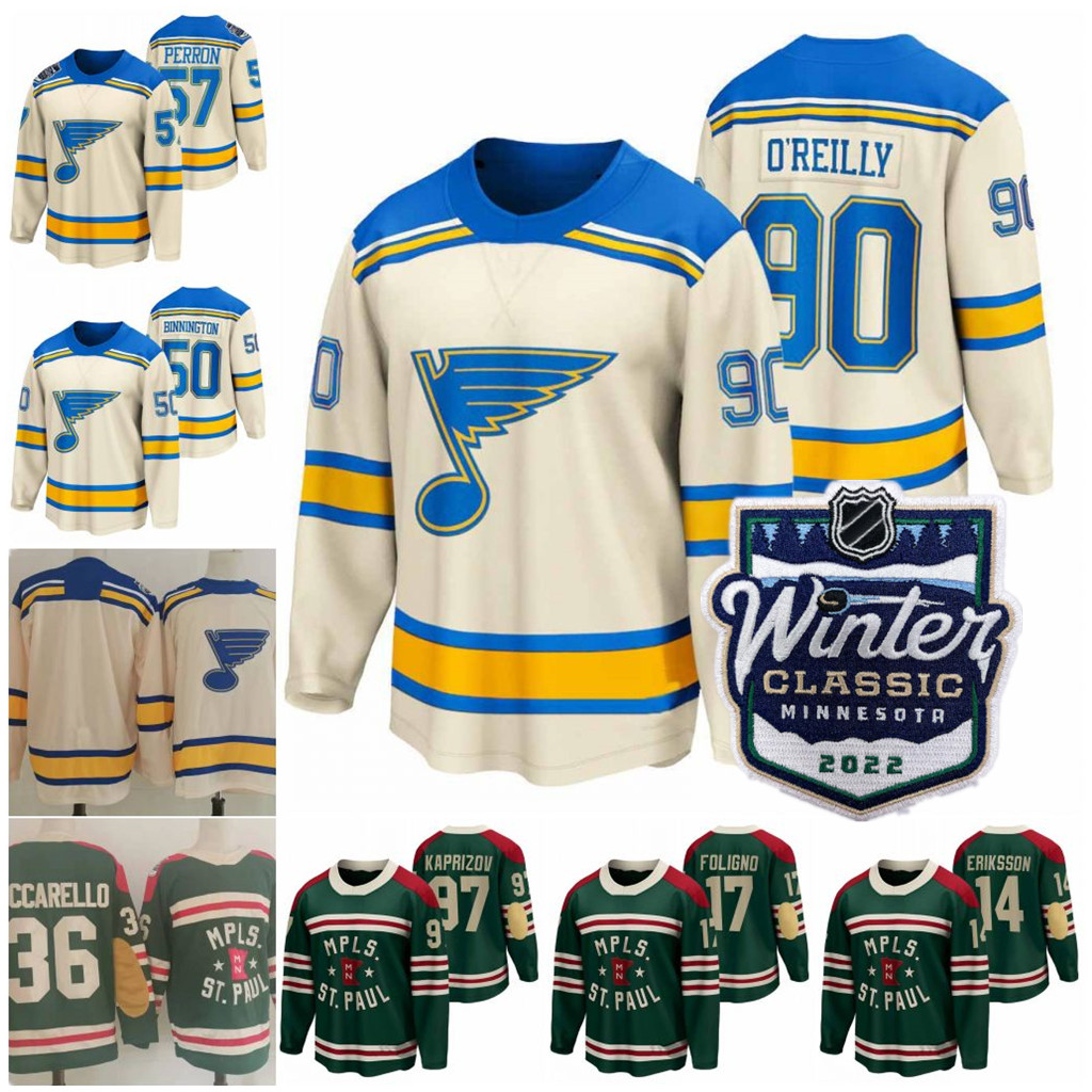 

St. Louis Blues Ryan O'Reilly 2022 Winter Classic Jersey Vladimir Tarasenko Perron Kirill kaprizov Kevin Fiala Jared Spurgeon Mats Zuccarello Marcus Foligno Jerseys, 90 ryan o'reilly