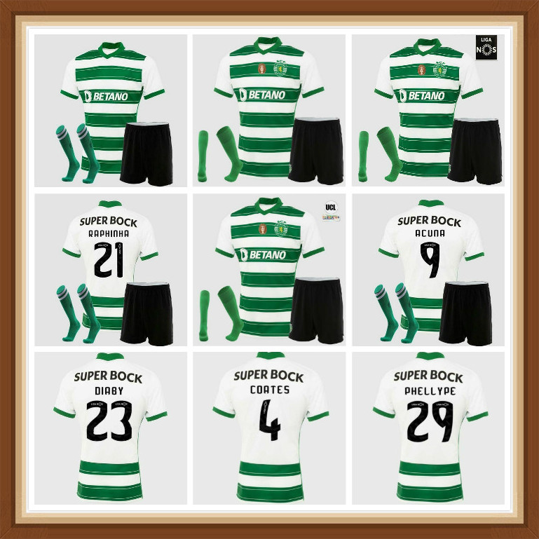 

21 22 Sporting CP Soccer Jerseys PHELLYPE 2021 2022 Lisbon VIETTO Football Shirt COATES ACUNA SPORAR JOVANE Men Kids Kit uniform, Black;yellow