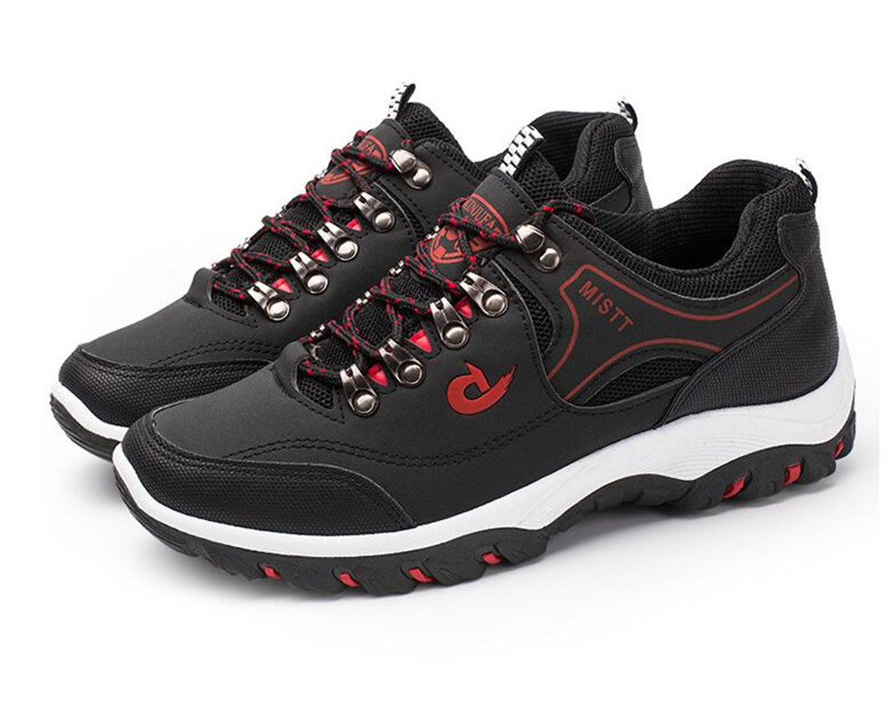 

Fashion Stylish Men Casual Shoes Flat PU Leather men's Climbing Sneakers Shoe factory direct Trainers sport male trainer top quality for spring summer autumn winter, Black