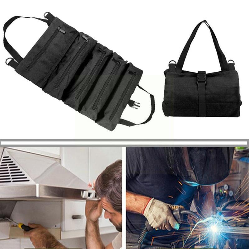 

Car Organizer Roll Tool Multi-purpose Up Zipper Wrench Pouch Bag Hanging Tote W3z8