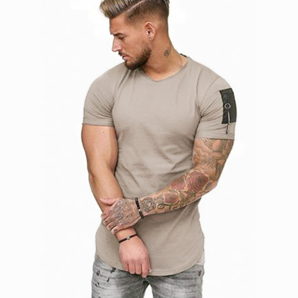 

Summer 2019 Casual Fashion Trend Men's Short Sleeve T-shirt, White;black