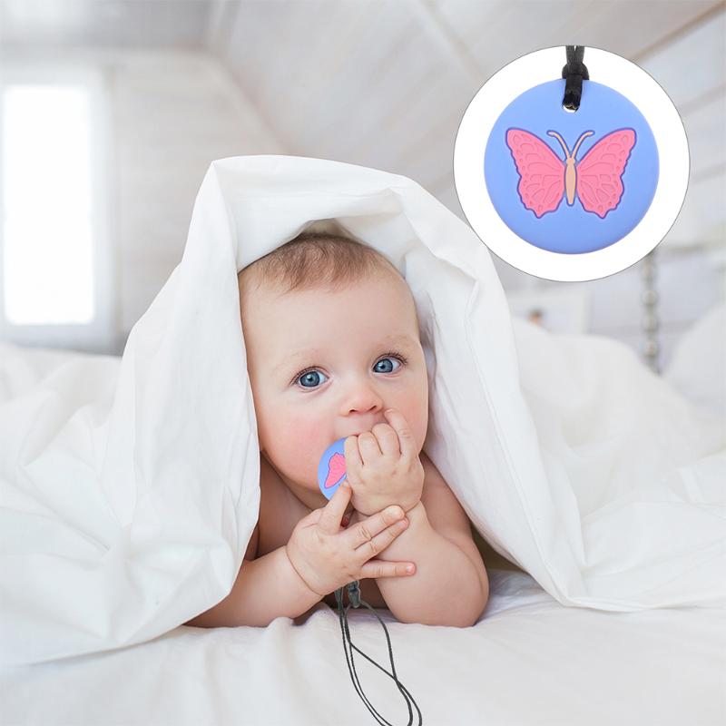 

Pacifiers# 2pcs Baby Teething Necklace Safety Sensory Chew Nursing Teether