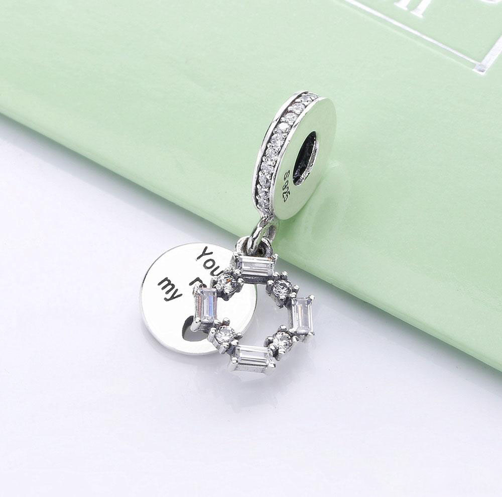 

100% 925 Sterling Silver Luminous Ice Pendant For Christmas Charm Bead Fits European Jewelry Charm Bracelets