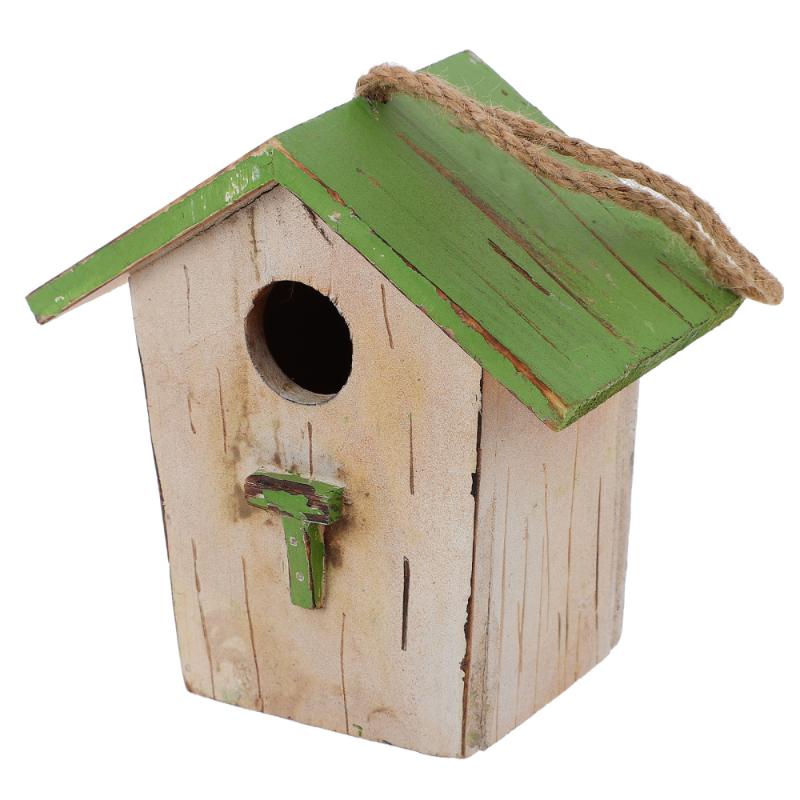 

Wooden Birdhouse Creative Birds Nest Breeding Box For Home Outdoor Bird Cages