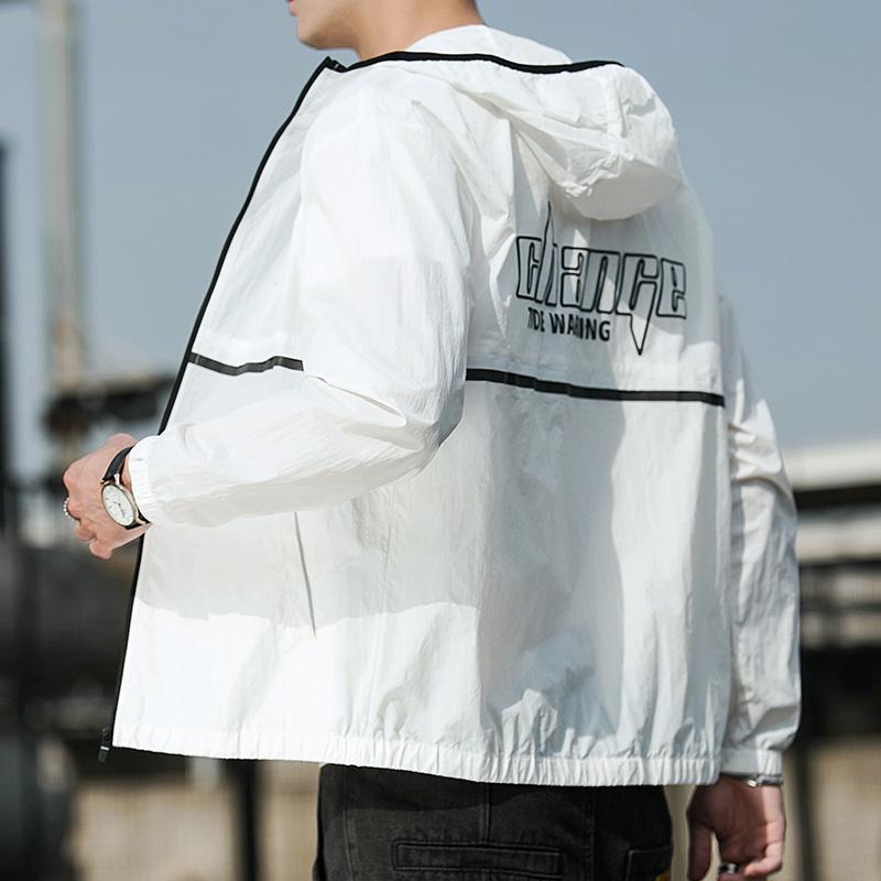 

Men's Jackets Ice Silk Sunscreen Clothing Summer 2021 Ultra-thin Breathable Outdoor Skin Tide Brand Jack, Green