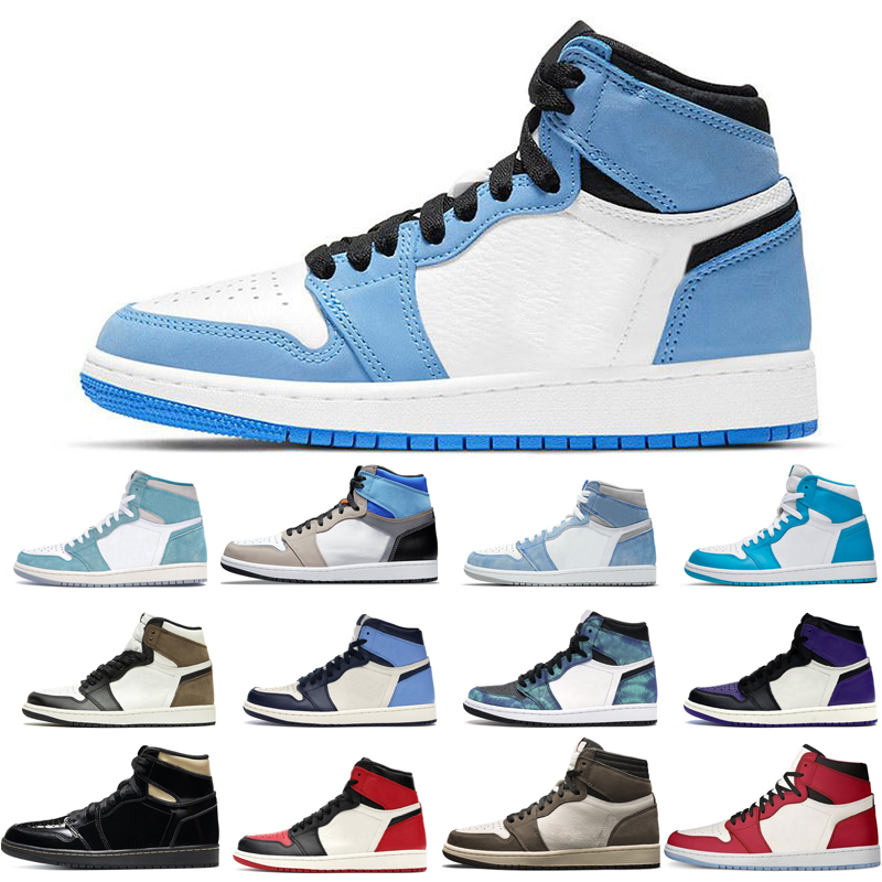 

New Arrive 1s Basketball shoes Man Woman White Black Crimson Tint Pink Glaze Prototype Dark Mocha Bred Toe Chicago University Blue What size 36-45 Top Quality, Turbo green
