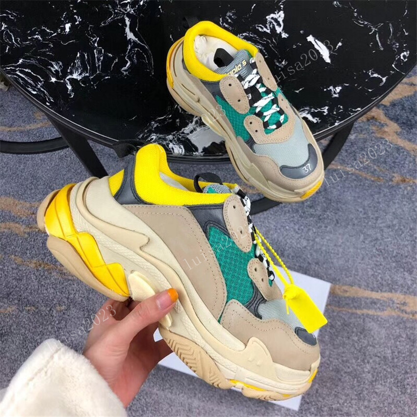 

Platform Trainers Paris Casual Shoes Triple S Layer Sole Trainers Dad Shoe Sneaker Black Oversized Mens Womens Fushia Pink Beige Runners Cha