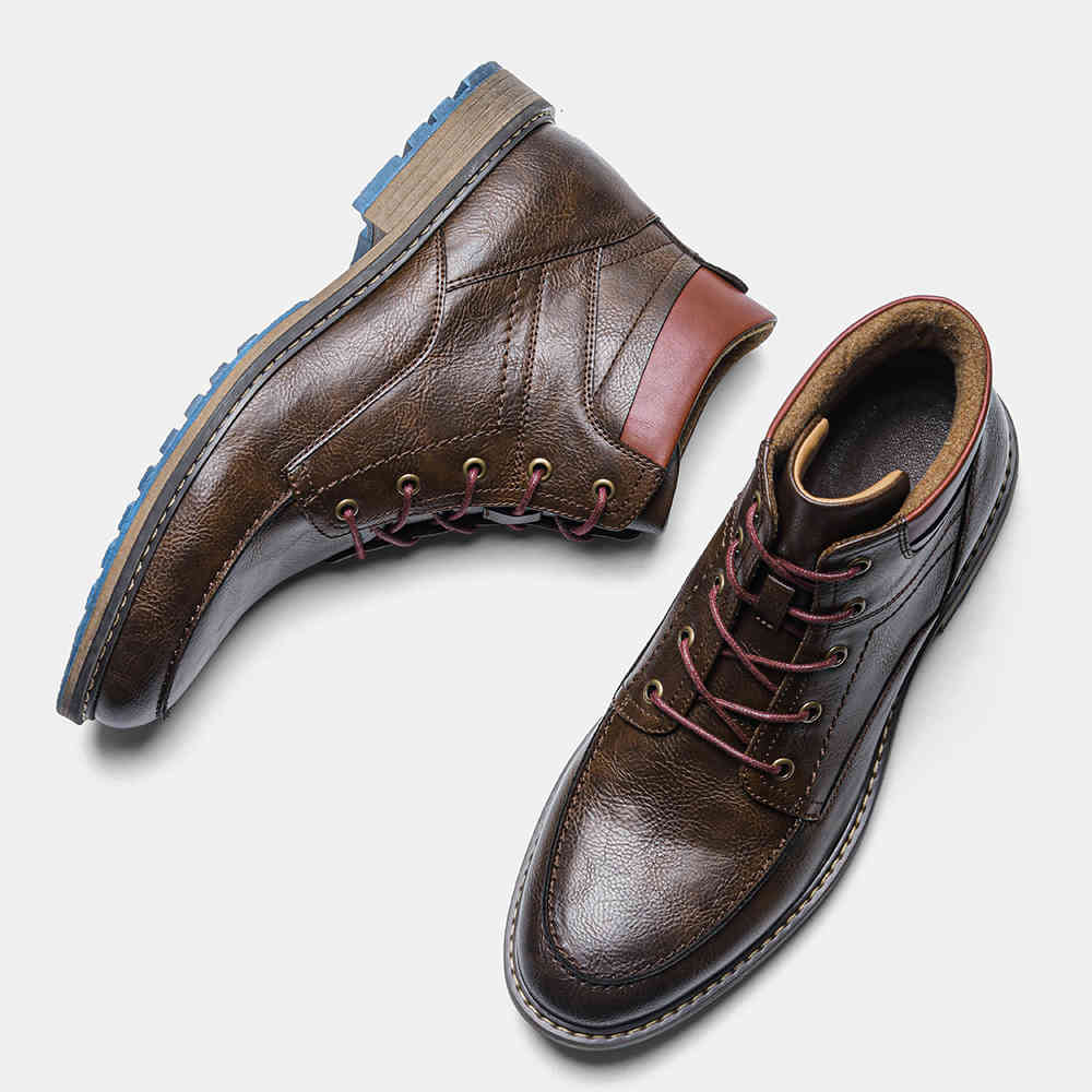 

dress shoes botas de couro masculinas wootten marca ankle boots sapatos casuais masculinos tcj8, Black