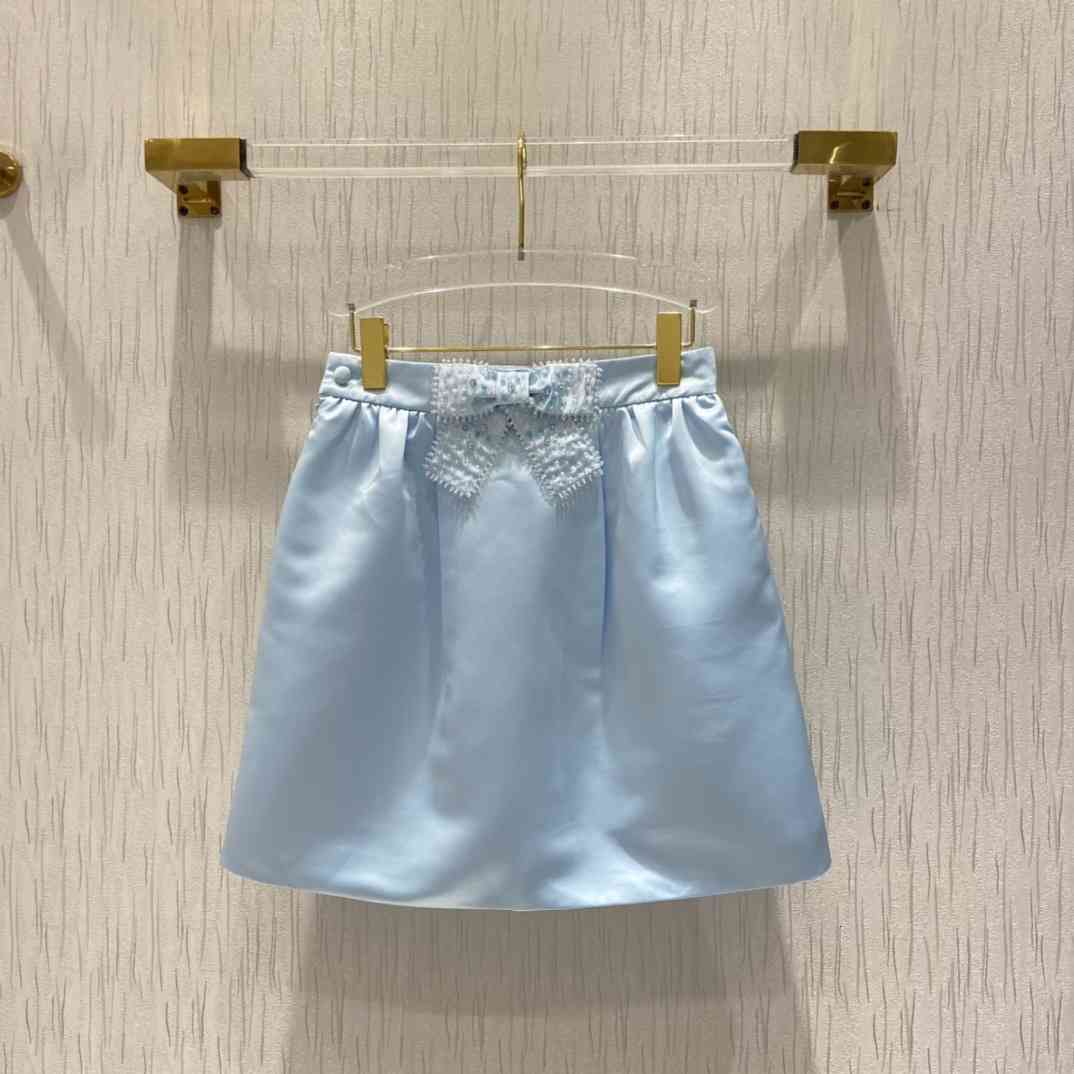 

dress miao family 21 spring and summer crystal embroidery bowknot nail bead skirt pleated girl wind thin high waist puffy, White;black