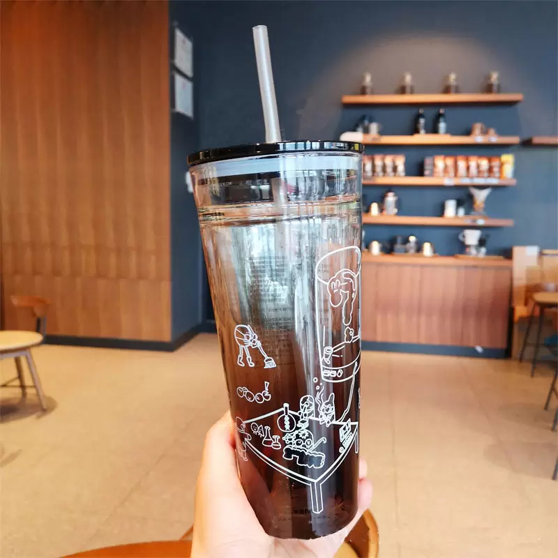 Starbucks black 24oz sublimation Mug straight tumblers blanks white 304 Stainless Steel Vacuum Insulated Slim DIY 24 oz Cup Car Coffee Mugs-image-746367595