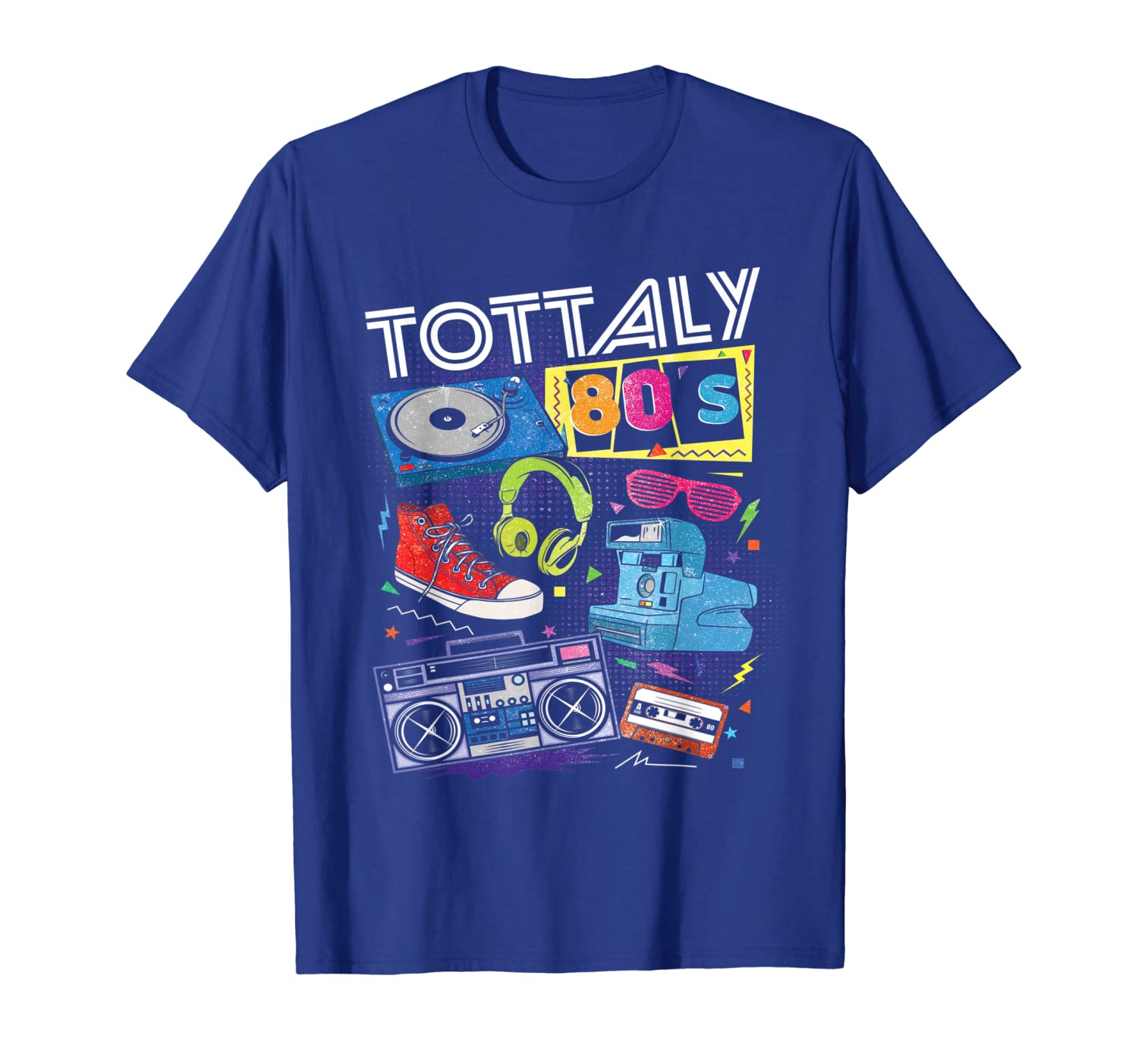 

Funny 80s Retro Shirt 1980s Party Tshirt Turntable Cassette, White;black