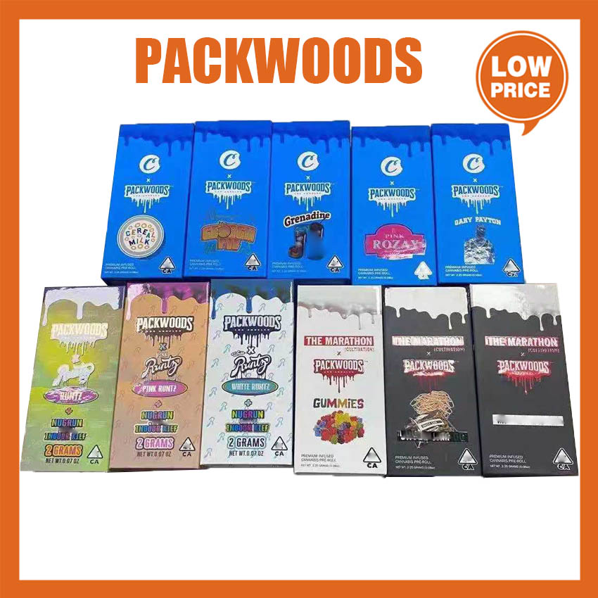 

Packwoods Tubes Preroll Joint Packaging bag Plastic Tank Dry Herb Storage Bottle Childproof Silicone Cap 11.8*2.4cm box Cookies runtz in stock