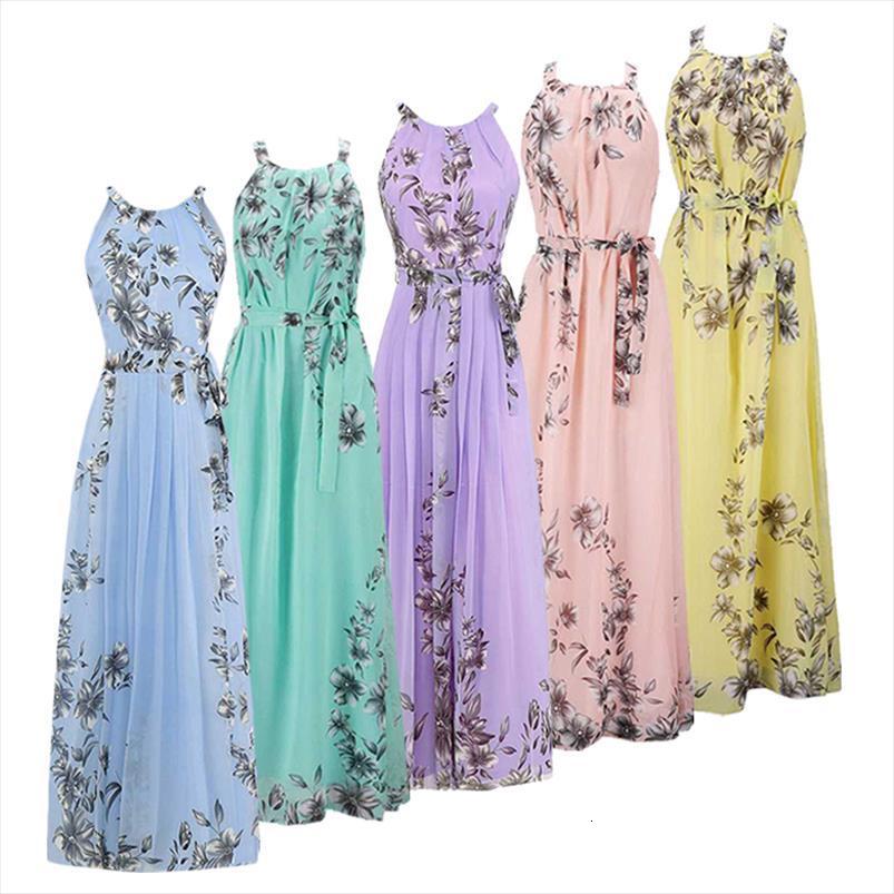 

plus size 6xl fashion summer womens dresses print chiffon long sleeveless ladies vestidos female clothing, Black;gray