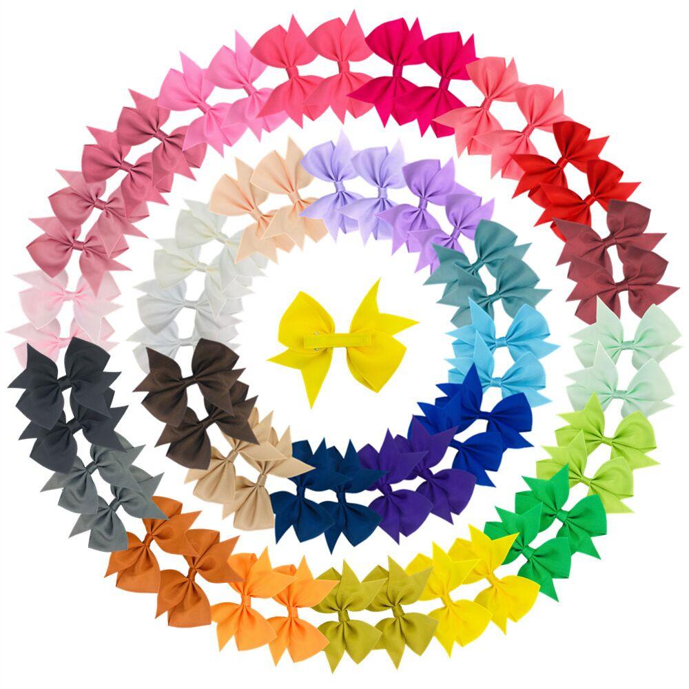 

4 inch Baby Bow Hair Clips Christmas Grosgrain Ribbon Bows Baby Girl swallow tail Hairpins Xmas Accessories, As pic