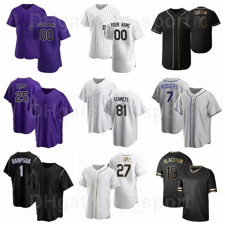 

24 Ryan McMahon Jersey Baseball 12 Chris Owings 35 Elias Diaz 25 Matt Kemp 8 Josh Fuentes Pullover Cool Base Men Kids Women, Blue;black