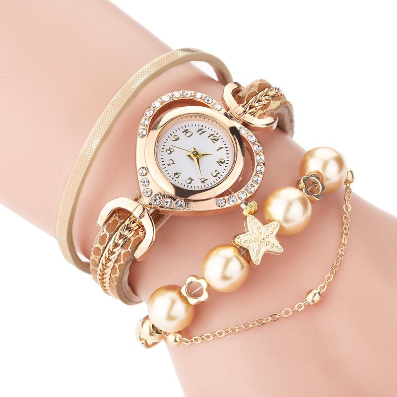

Wristwatches Ladies Elegant Wrist Watches Women Bracelet Rhinestones Analog Quartz Watch Women's Crystal Small Dial Reloj 533