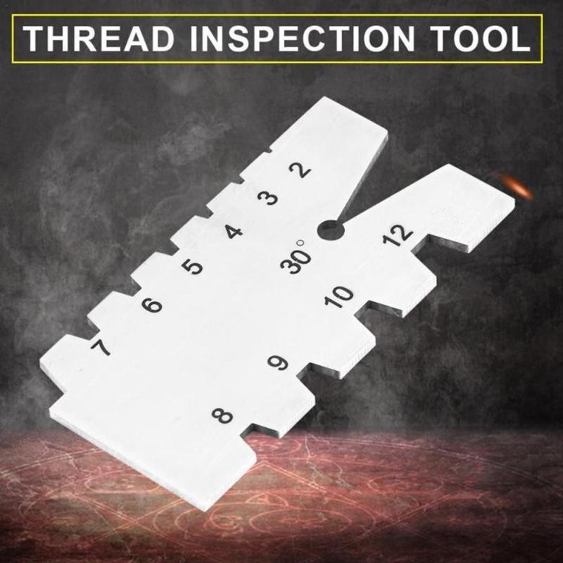 

29/30Â° Trapezoid Acme Screw Thread Gauge Gage Grinding Welding Stainless Ruler T Tool Steel Y8S1 Craft Tools