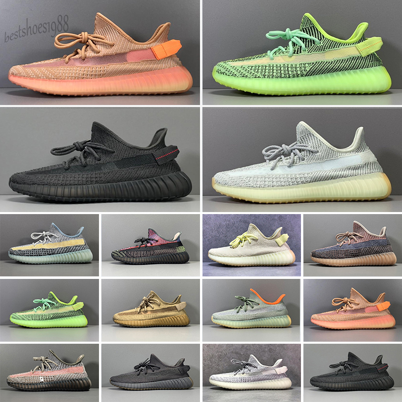 

Men Women Kanye Runner Shoes Ash Stone Zebra Tail Light Cinder 3M Static Reflective Carbon Israfil Womens West Sport Trainers Sneakers yecheil v2 shoe Size 36-45, Color 34