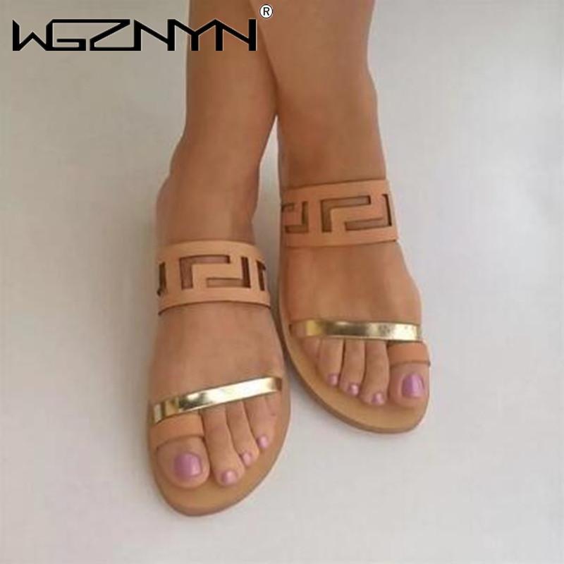 

2021 Women Flat Sandals Summer Simple Slippers Solid Color Flat Comfort Women's Shoes Outdoor Beach Slippers Fashion Shoes Women, Black