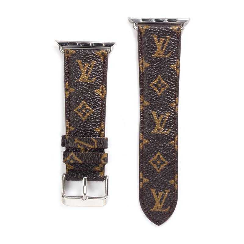 

LV Louis Vuitton fashion designer luxury Strap for apple 42mm 38mm 40mm 44mm iwatch 2 3 4 5 watch bands Leather Bracelet Stripes watchband 567883