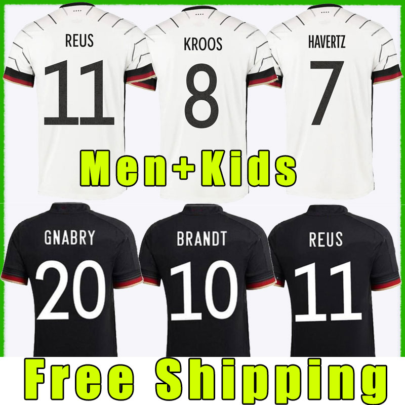 

Euro Germany soccer jersey 2020 2021 2022 HUMMELS KROOS GNABRY WERNER DRAXLER REUS MULLER GOTZE European Cup football shirt uniforms men + kids kit thailand, Home