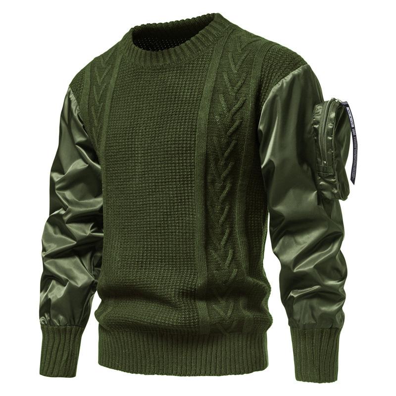 

Men's Sweaters Mens Knitted Warm Long Sleeve Pullover Winter Crew Neck Sweatshirt, White;black