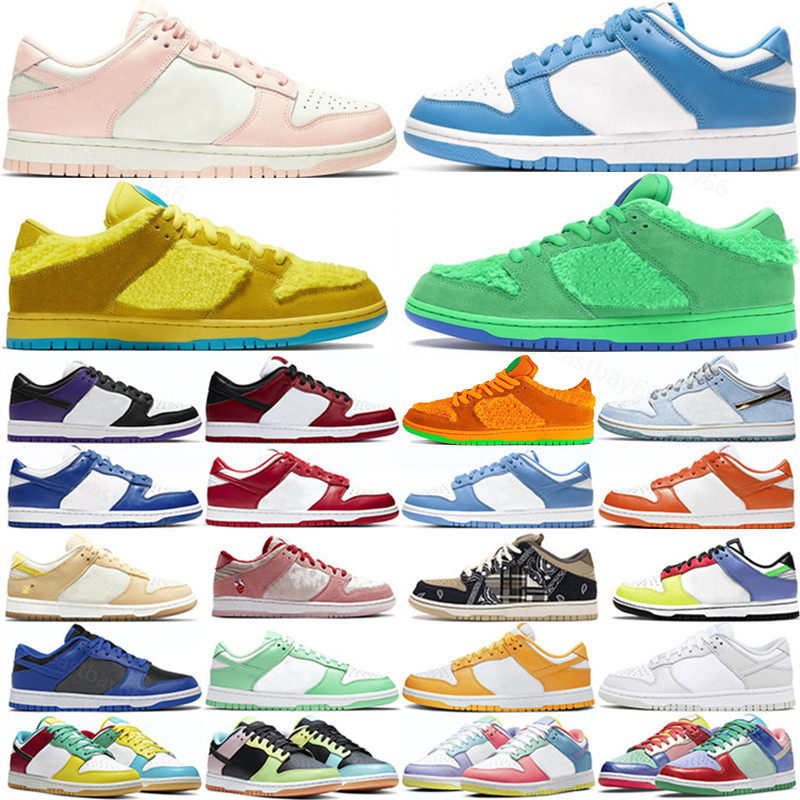 

2022 Top Quailty Running Shoes Low UNC University Blue Bears Orange Pearl Game Royal Chunky Photon Dust Chicago Gulf Multi Color Varsity Green Men Women Sneakers, Not sold separately