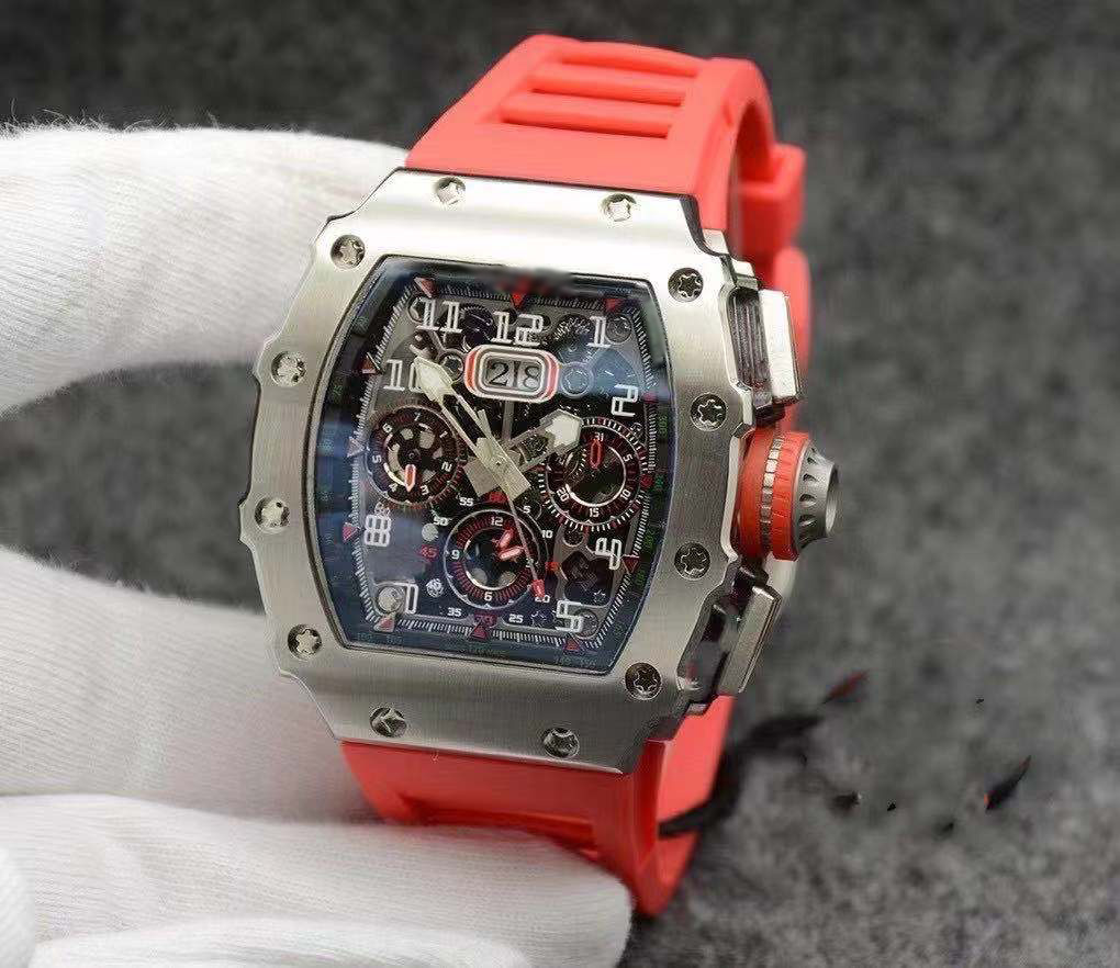 

Automatic multi-function timing top designer men watch stainless steel decoration movement silica gel belt size 42 mm luxury car preferred folding clas Dressesp