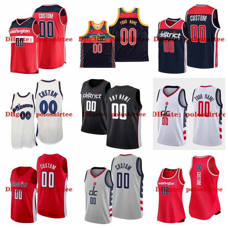 

Washington's Wizards's Custom Bradley 3 Beal Spencer 26 Dinwiddie Basketball Kyle 33 Kuzma Aaron 4 Holiday corey Deni 9 Avdija Ber, Black;red