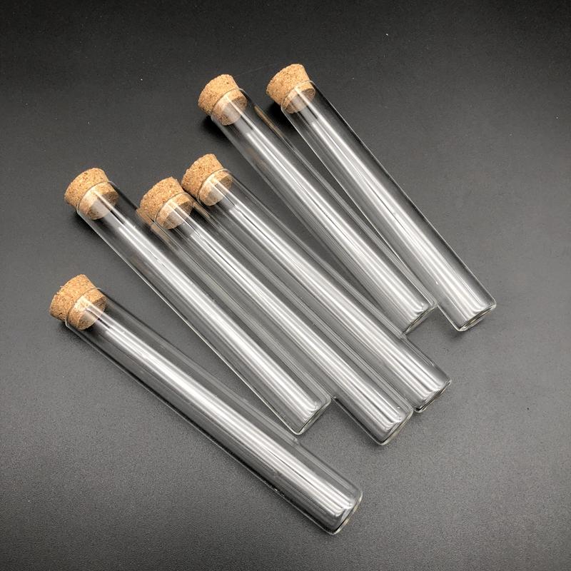 

Lab Supplies 20pcs/50pcs/100pcs 13x100mmThick Glass Test Tube With Flat Bottom And Cork Stoppers For School