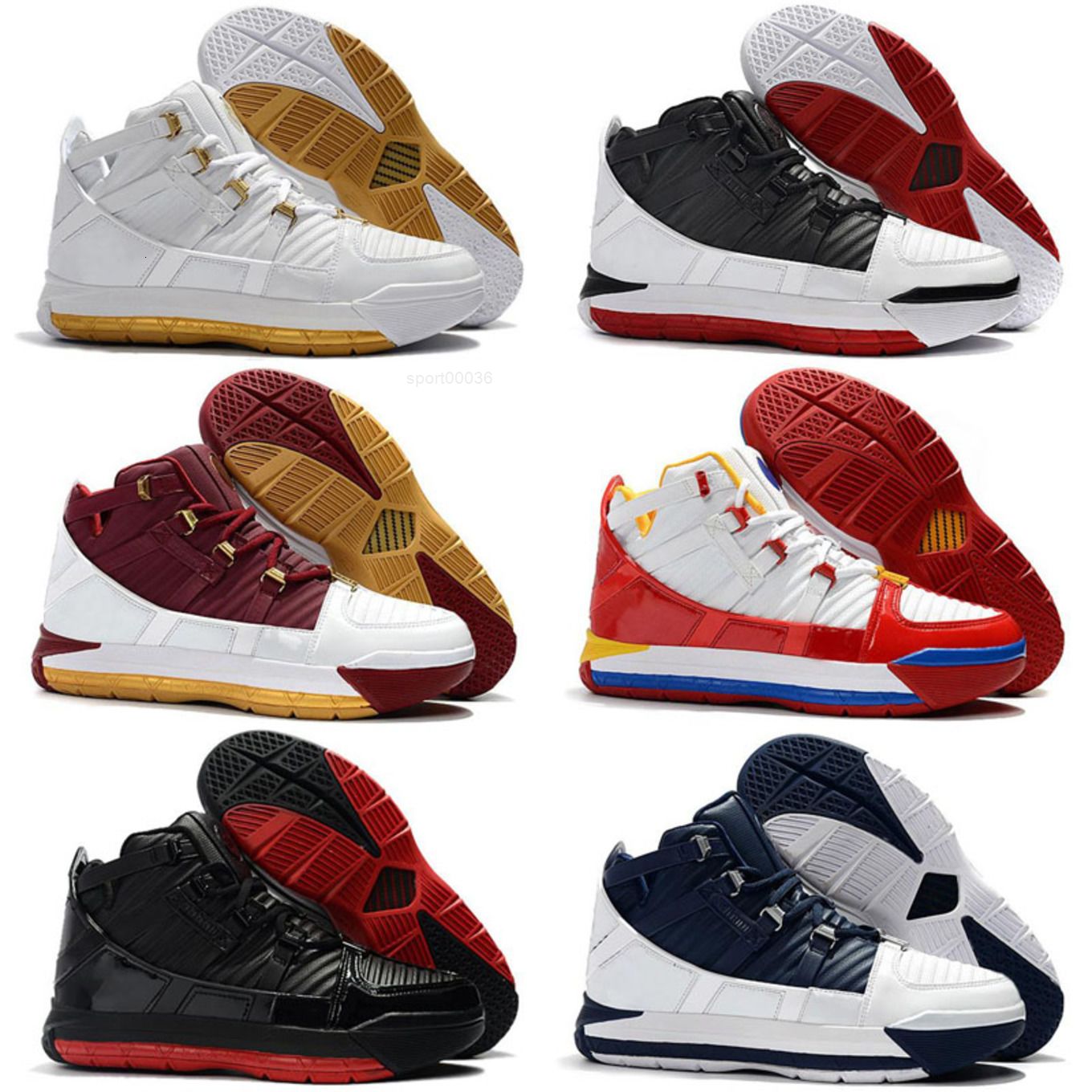 

High Qaulity LeBron Home Kids Shoes James 3 White Navy SuperBron Zoom CTK Men Sports Sneakers, Black