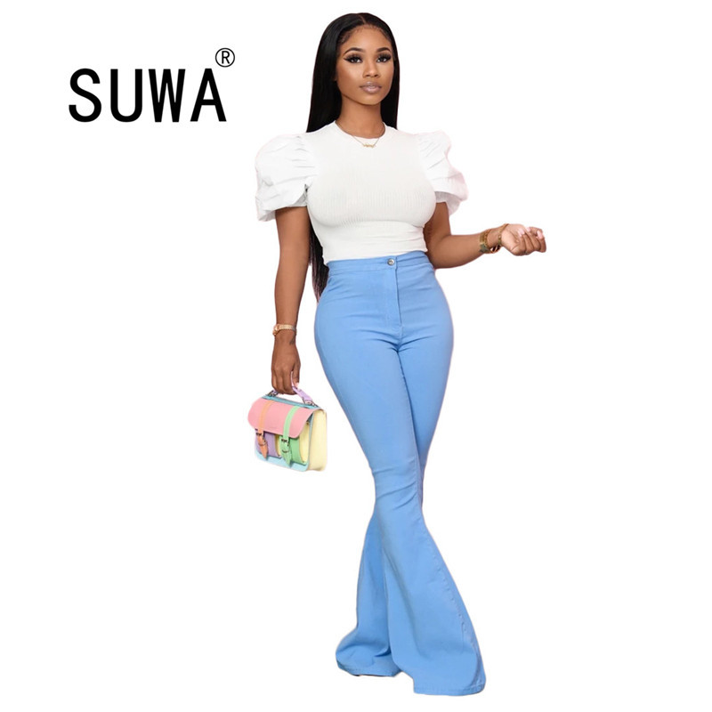 

Casual Zipper Up Women Streetwear Wide Leg Flare Pants Party Night High Waist Trouser Drape Stacked Joggers Legging Sweatpants 210525, Pink