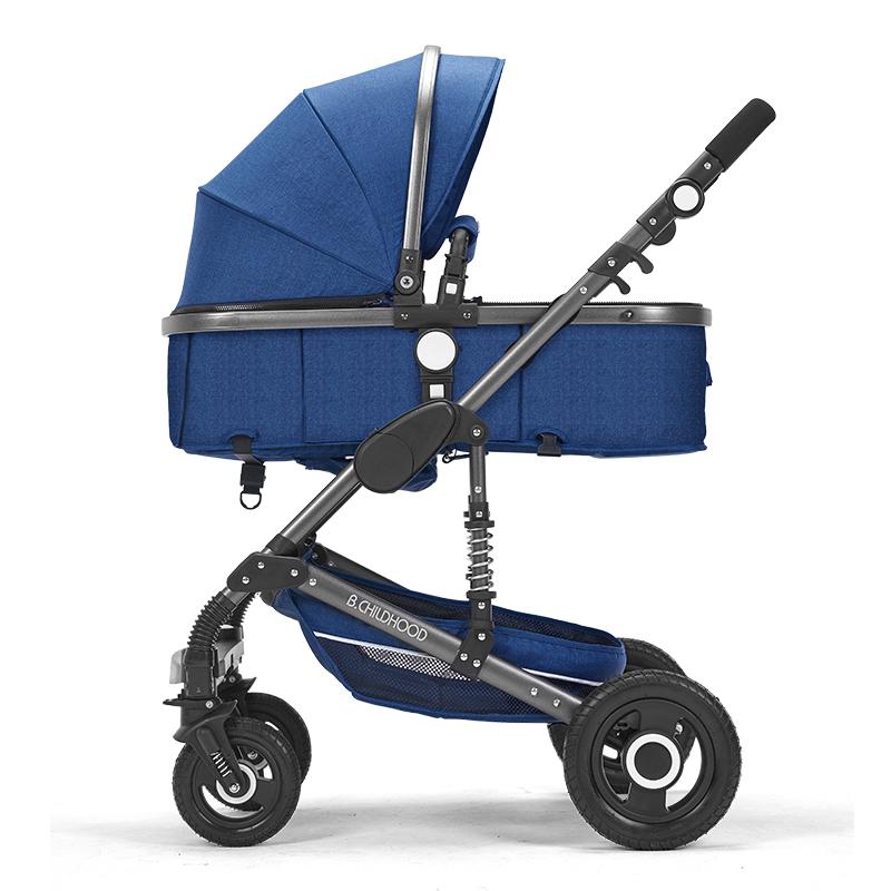 

Strollers# Multi-function High Landscape Baby Stroller Good Quality Pushchair Infant Carrier Cradle Safety Carseat 3 In 1