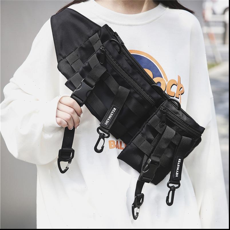 

multi pocket tactical functional waist bag pack techwear casual phone pouch outdoor running hip hop chest rig belt bags streetwear