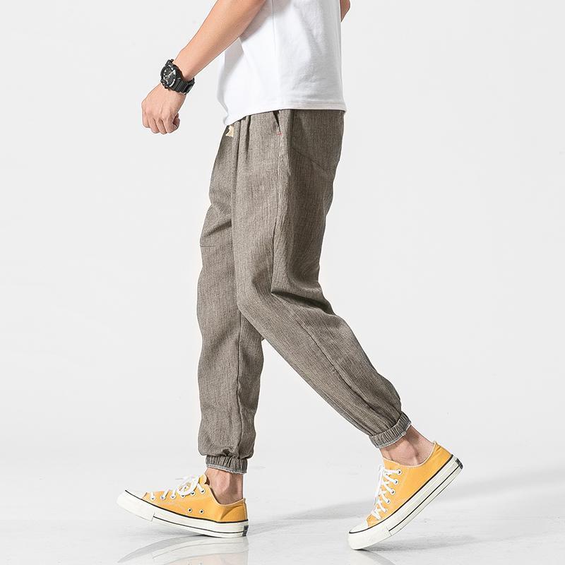 

Men's Joggers Harem Pants Man Black Polyester Comfortable Pant Summer Casual Streetwear Loose Trouser Japanese Trendy Sweatpants