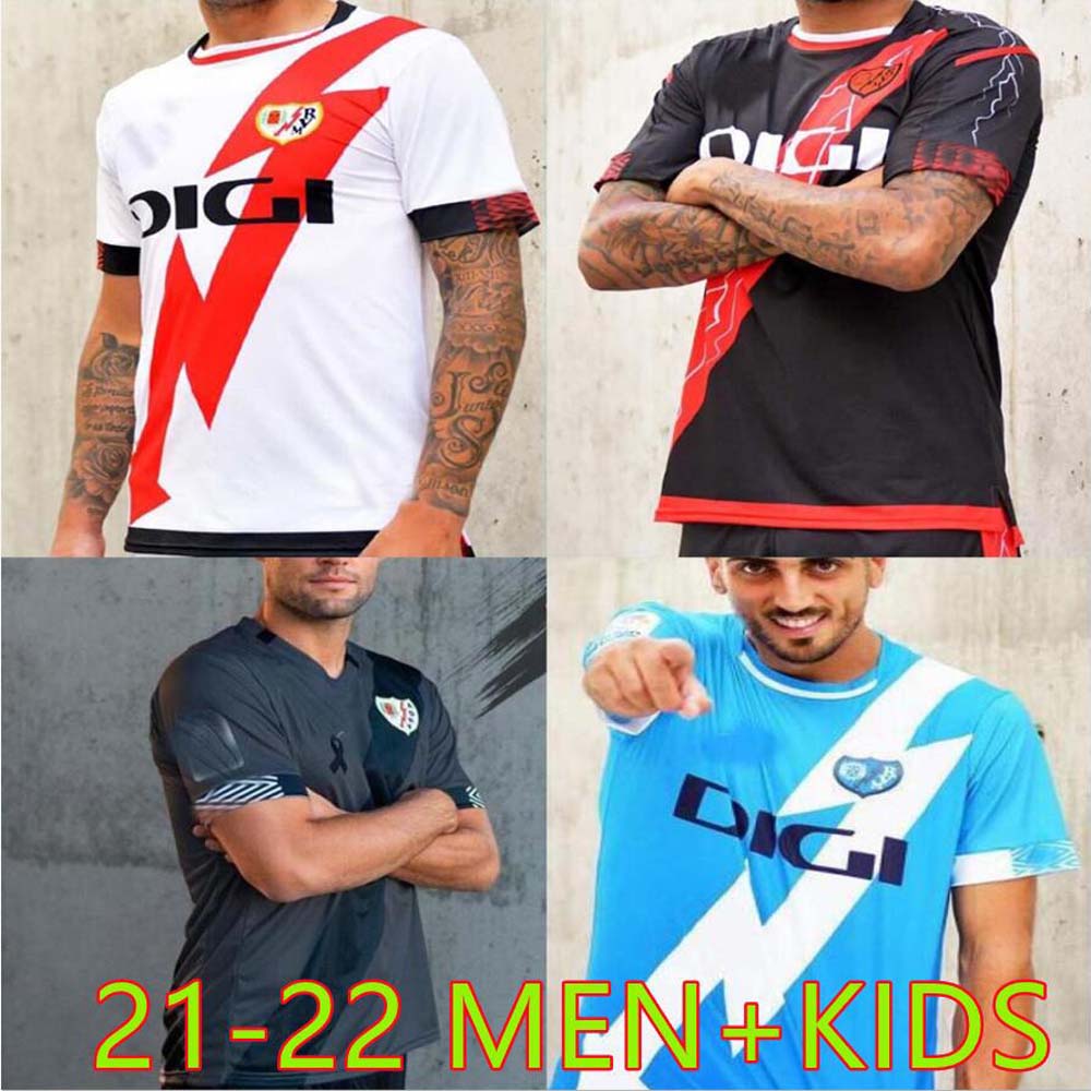 

21 22 Rayo Vallecano Home Soccer Jerseys Andrés Álvaro Isi Soccer Jerseys Trejo Antonin Fran Garcia Jersey Qasmi Ulloa Pozo Santi Bebe Soccer Shirt ABEJA 2021 2022