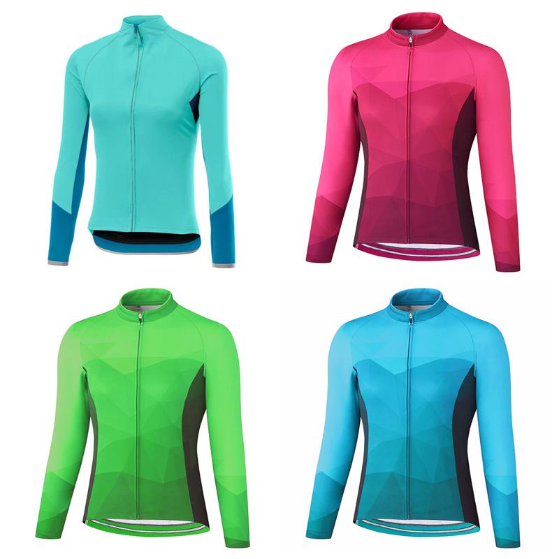 

Racing Jackets 2021 Outdoors Pro Womens Long Cycling Jersey MTB Bicycle Shirt Bike Jacket Road Sports Moto Mountain Style Lady Clothing
