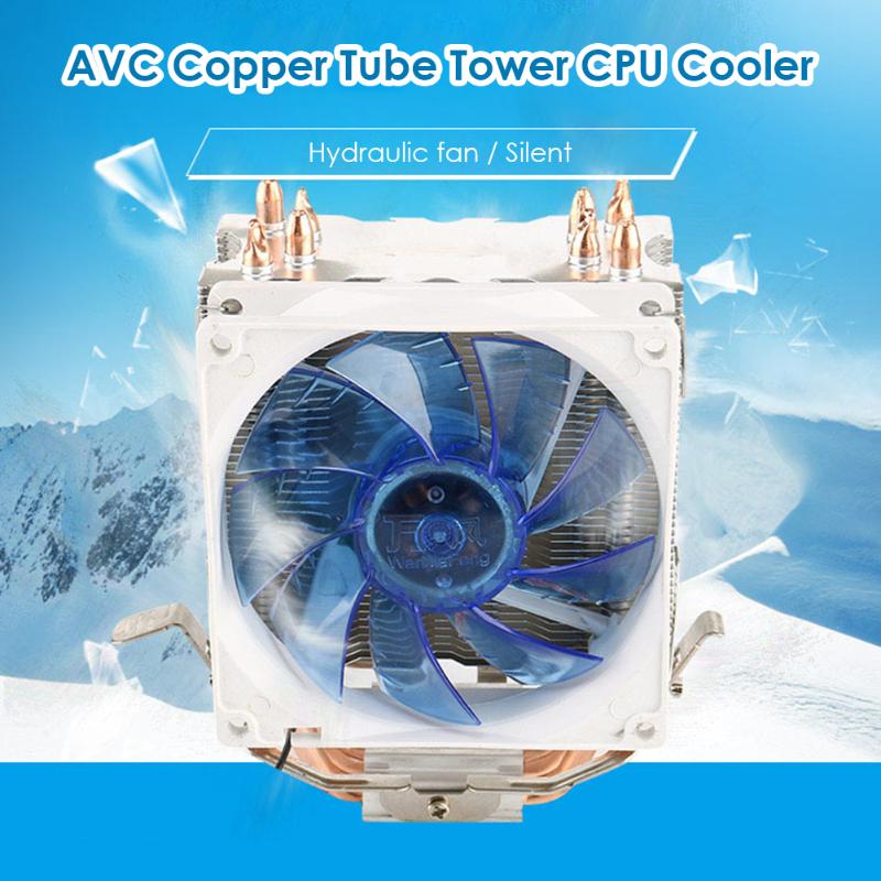 

Copper Cooling Fan Heat-Pipes 3 Pin System Tower CPU Heatsink Radiator Office Caring Computer Supplies Fans & Coolings