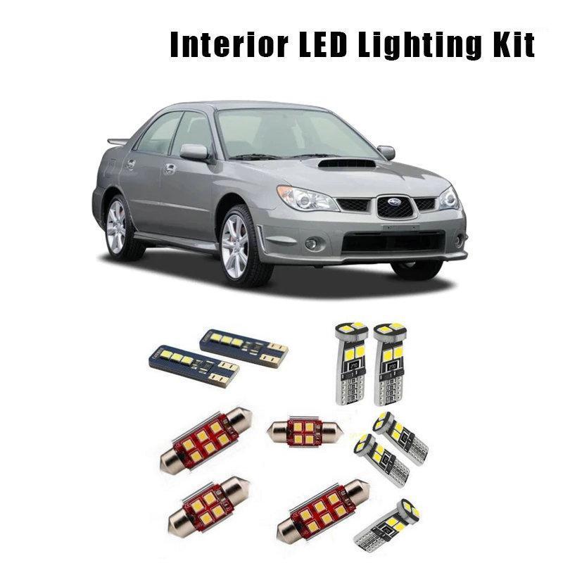 

Emergency Lights For 2002-2005 2006 2007 Impreza 8pcs White Car LED Bulbs Interior Map Dome Light Kit Trunk Cargo License Plate Lamp