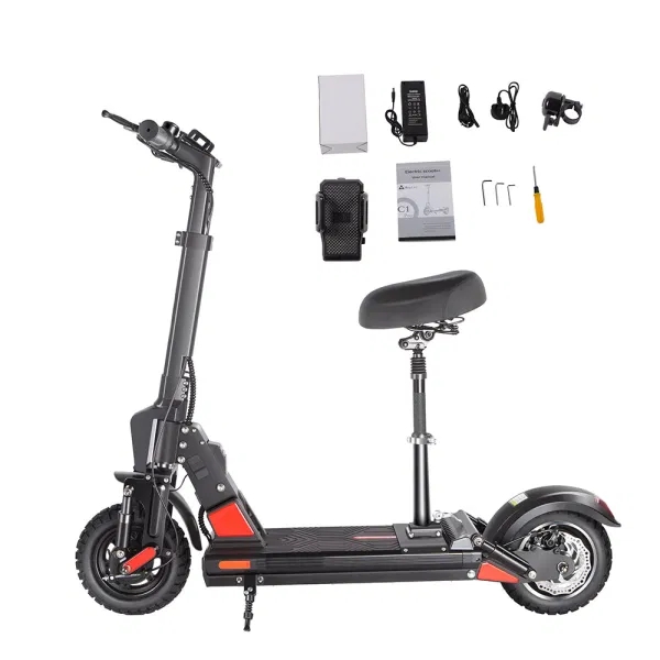 

Fashion Design Bogist C1 Pro Electric Scooter Bicycle 500W 48V 13Ah Up To 40km/h 40KM Long-rang 10 Air Filled Tires Foldable Intelligent Screen, Package