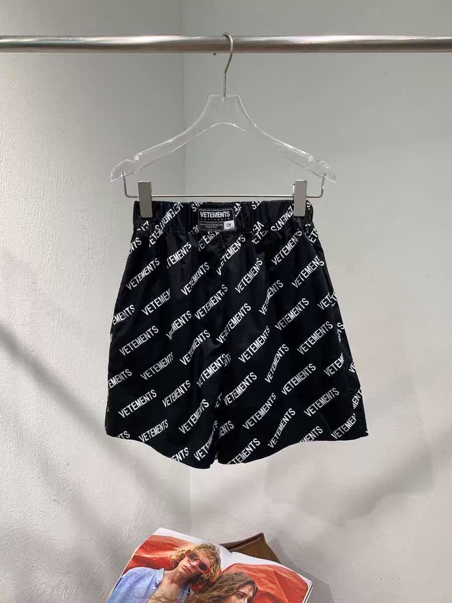 

Men' Shorts Vetements black full 2021 men women 1:1 high quality white printing
