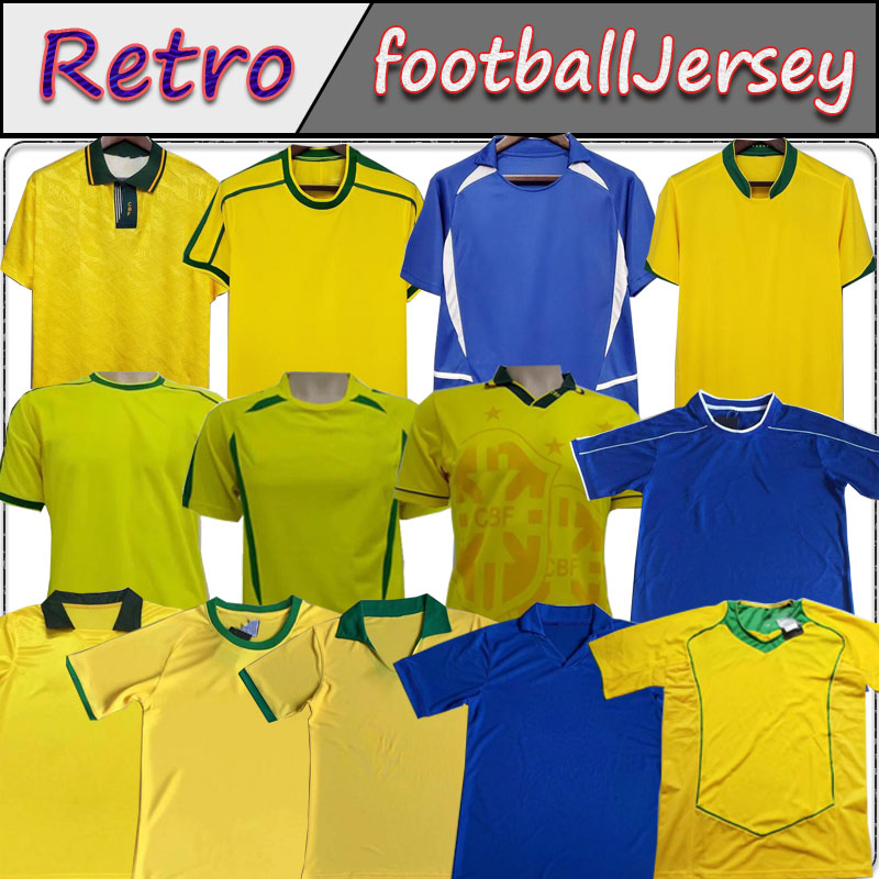 

1998 Brasil soccer jerseys 2002 retro shirts Carlos Romario Ronaldo Ronaldinho 2004 camisa de futebol 1994 BraziLS 2006 1982 RIVALDO ADRIANO, Black;yellow