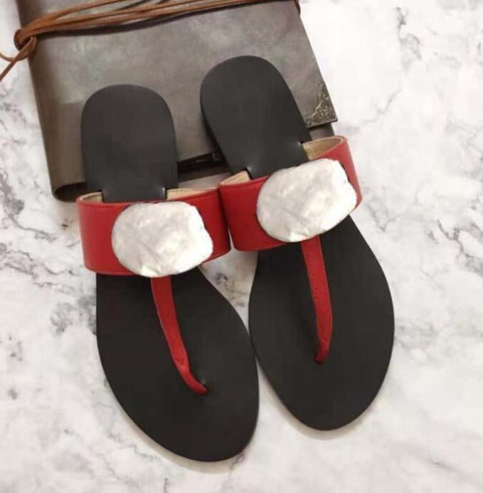 

ds 2021 Designer luxury sandals ladies women genuine leather slipper flat shoe sandal party wedding shoes 01