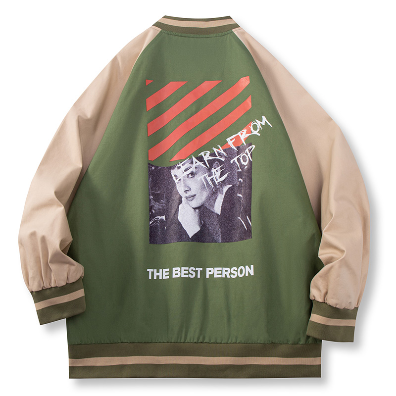 

Autumn Baseball Jackets Men Patchwork Color Casual Unisex Bomber Jacket Male Fashion Hip Hop Coats Oversized Retro Cloting, Gray