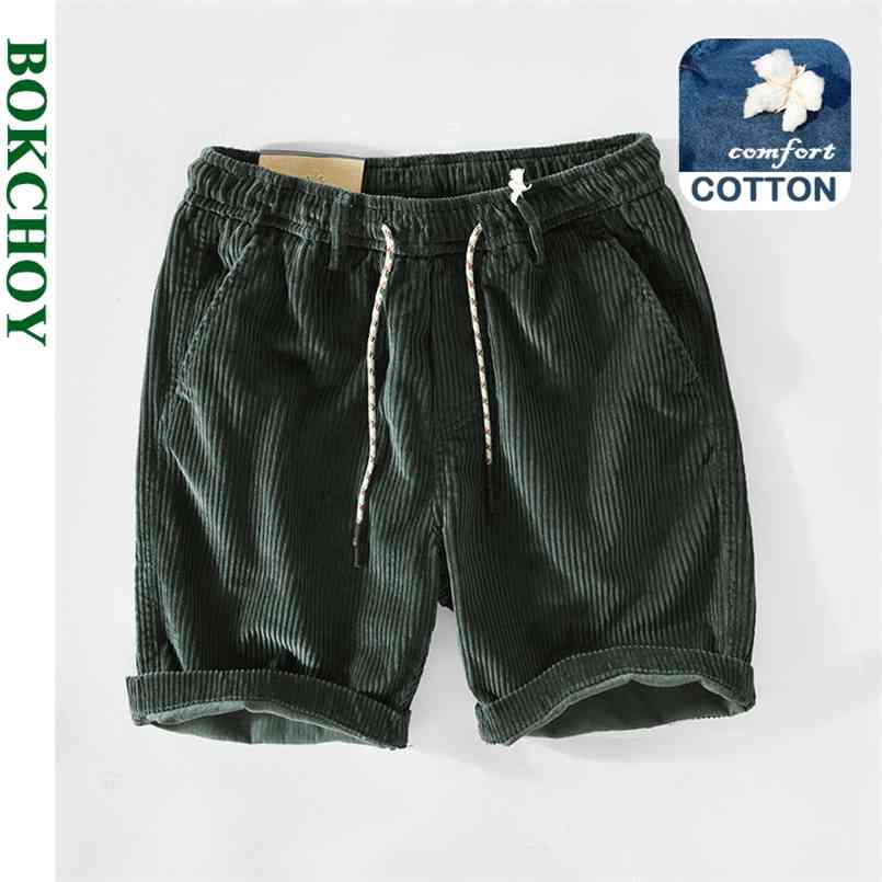 

Summer Men's Cotton Corduroy Casual Shorts GA-T102 210721, Green