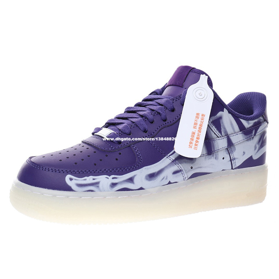 

07 QS Court Purple Skeleton Casual Shoes for Men Skate Sneaker Mens Skates Sneakers Womens Sports Shoe Women Sport CU8067-500