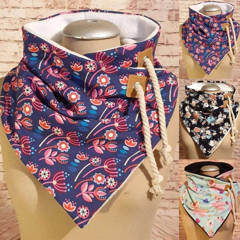 

Scarves Women Winter Scarf Cute Print Soft Wrap Warm Neck Drawstring Casual Comfortable High Quality Muffler, Blue;gray